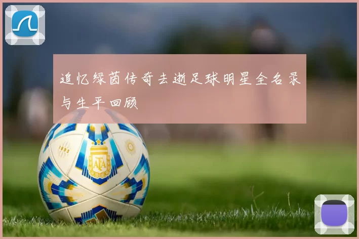 追忆绿茵传奇去逝足球明星全名录与生平回顾